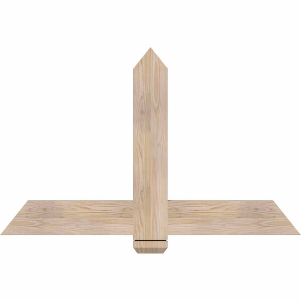Ekena Millwork Eugene Smooth Timber Gable Bracket, Douglas Fir, 48"W x 30"H x 1 1/2"D x 5 1/2"F, 15/12 Pitch GBW048X30X0206EUG00SDF - main